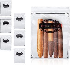 Fine Cigars Plastic Cigar Bags Pack of 100; Clear Plastic Zip Bags 8 x 10 Smoking Accessories; Small Plastic Bags Reclosable 2 Mil; Poly Zipper f