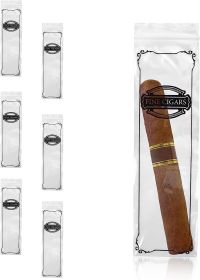 Fine Cigars Plastic Cigar Bags Pack of 100; Clear Plastic Zip Bags 3 x 10 Smoking Accessories; Small Plastic Bags Reclosable 2 Mil; Poly Zipper f