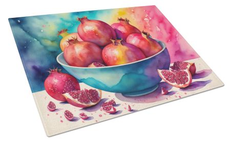 NEW Colorful Pomegranates Glass Cutting Board Decorative Tempered Glass Kitchen Cutting and Serving Board Large Size Chopping Board (Default: Default)