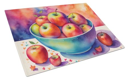 NEW Colorful Apples Glass Cutting Board Decorative Tempered Glass Kitchen Cutting and Serving Board Large Size Chopping Board (Default: Default)
