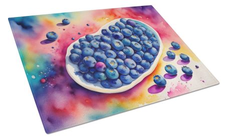 NEW Colorful Blueberries Glass Cutting Board Decorative Tempered Glass Kitchen Cutting and Serving Board Large Size Chopping Board (Default: Default)