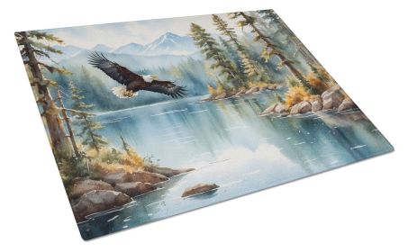 Eagle in Flight Glass Cutting Board Decorative Tempered Glass Kitchen Cutting and Serving Board Large Size Chopping Board (Default: Default)